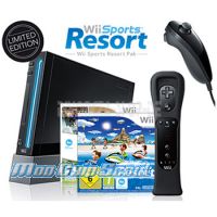 Nintendo Wii Sports Resort Bundle mit Motion Plus Limited Edition (Schwarz)