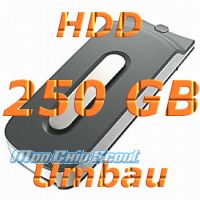 HDD Umbau auf 250 GB Festplatte (fr JTag + Glitch MOD)